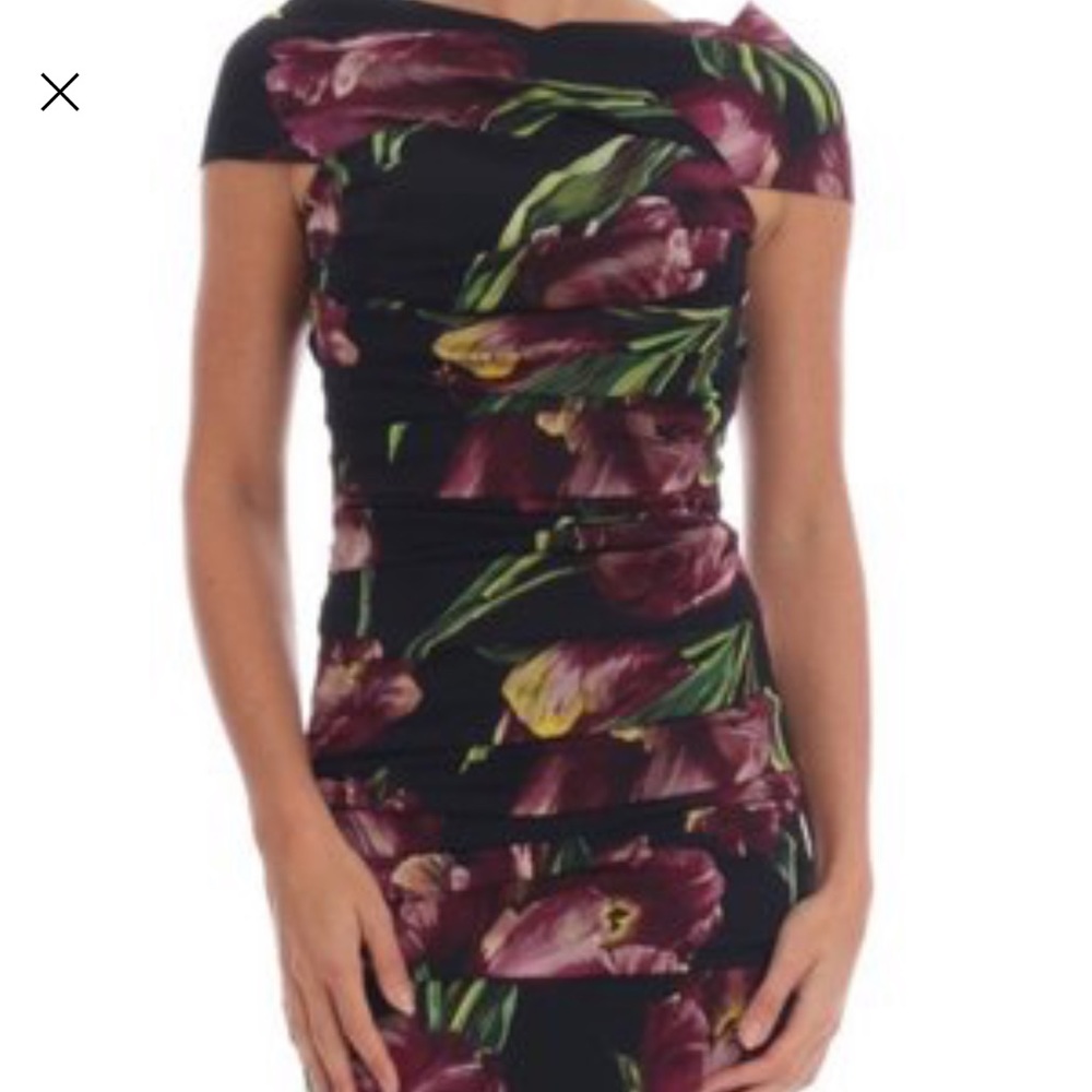 Dolce & Gabbana purple tulip cocktail dress